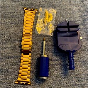 Gold smart watch band